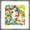 Fairy Mother And Angel Child Framed Print