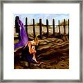 Fairy Sleeping On The Dunes Framed Print