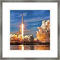 Falcon Heavy Rocket Launch Spacex Framed Print