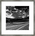 Fall Along Joe Brown Highway In Black And White Framed Print