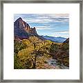 Fall Evening At Zion Framed Print