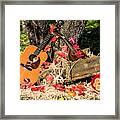 Fall Music And Persimmons Framed Print