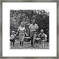 Family Picnic, C.1960s Framed Print