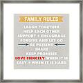 Family Rules Framed Print