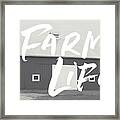 Farm Life Barn- Art By Linda Woods Framed Print