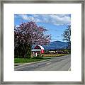 Farm Road In Spring Framed Print
