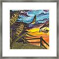 Farm Sunset Framed Print