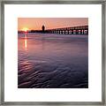 Faro Rosso At Sunrise - Lignano Sabbiadoro, Italy - Seascape Photography Framed Print