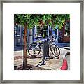 Feather Bicycle Framed Print