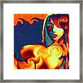 Female Contemporary Nude On A Wave Framed Print