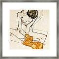 Female Nude By Schiele Framed Print
