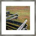 Fence And Field Framed Print