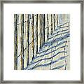 Fence At Palmetto Dunes Framed Print