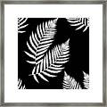 Fern Pattern Black And White Framed Print