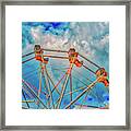 Ferris Wheel And Clouds Framed Print