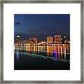 Ferry Passing By The Waterfront Framed Print