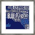 Fight Fight Blue Devils Framed Print