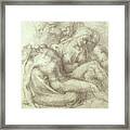 Figures Study For The Lamentation Over The Dead Christ, 1530 Framed Print