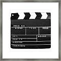 Film Movie Video Production Clapper Board Framed Print