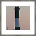 Fire Island Light With Doe A Deer. Framed Print