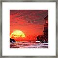Fire Sky Sunset Framed Print