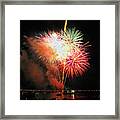 Fireworks At Lake Okoboji Framed Print