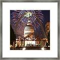 Fireworks At The Arch 1 Framed Print