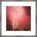 Fireworks In Venice Framed Print