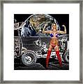 First Woman On The Moon Framed Print