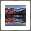 Fisher Towers Sunset On The Colorado Framed Print