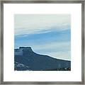Fishers Peak Raton Mesa In Snow Framed Print