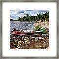 Fishing And Exploring Framed Print