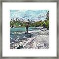 Fishing Blind Pass Sanibel Framed Print