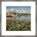 Fishing Traps In Cascais Framed Print