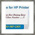 Fix Hp Printer Slow Printing Issues Framed Print