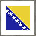 Flag Of Bosnia And Herzegovina Framed Print