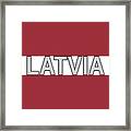 Flag Of Latvia Word Framed Print