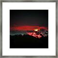 Flaming Sundown Framed Print