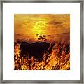 Flaming Sunset Framed Print