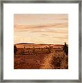 Flat Land Scenic Morocco View From Train Window Framed Print