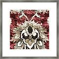 Floral Abstract Reds Brown Tones Framed Print