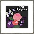 Floral Sympathy Card- Art By Linda Woods Framed Print