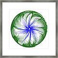 Floral Web - Green Blue By Kaye Menner Framed Print