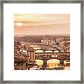 Florence At Sunset Framed Print