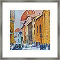 Florence Going To The Duomo Framed Print