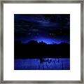 Florida Everglades Lunar Eclipse Framed Print