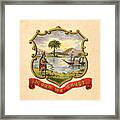 Florida Historical Coat Of Arms Circa 1876 Framed Print