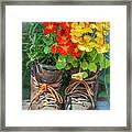 Flower Boots Framed Print