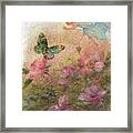 Flower Fairy Butterfly Roses Framed Print