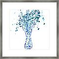 Flower Vase In Blue Framed Print